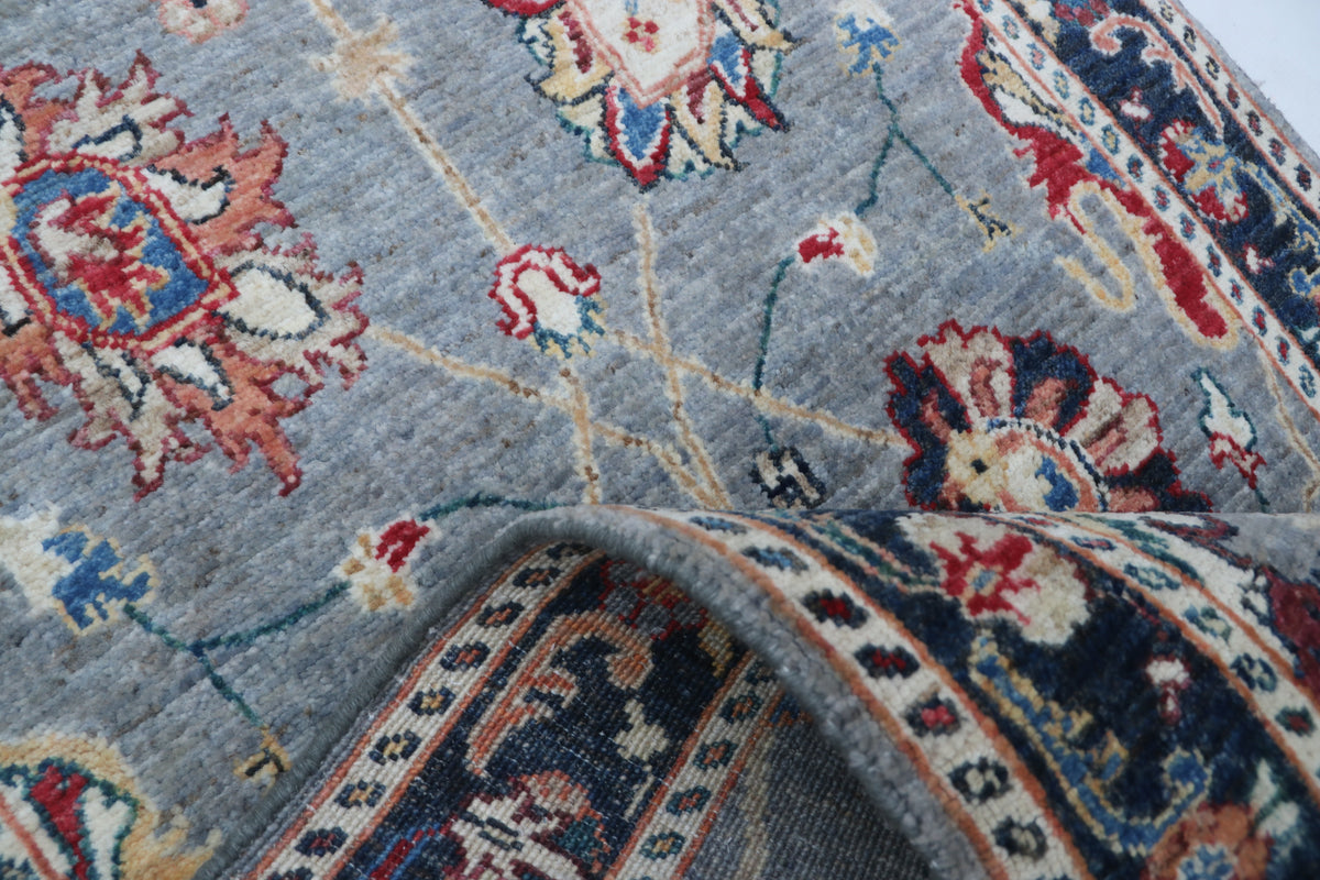 Detail view 9 of gray Chobi 35/40 handwoven wool rug, 3 x 26 ft