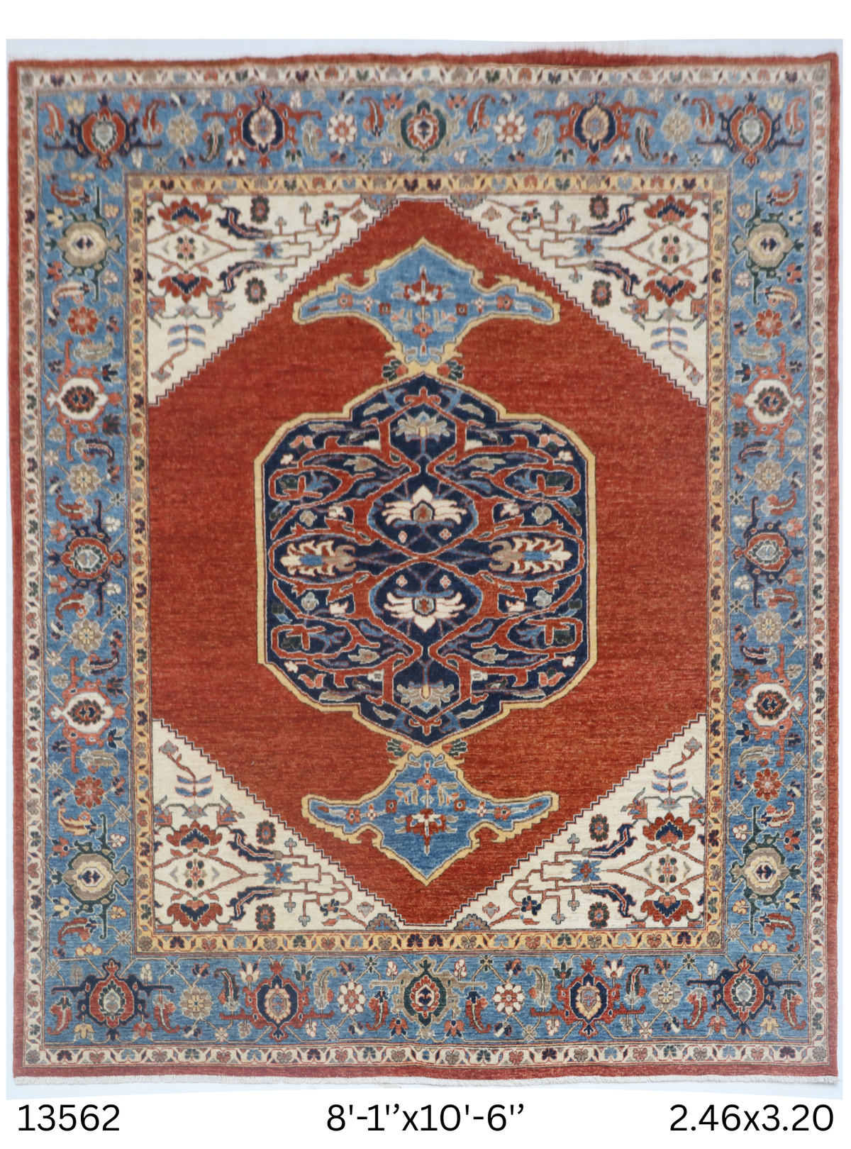 Detail view 9 of copper Chobi 35/40 handwoven wool rug, 8 x 10 ft