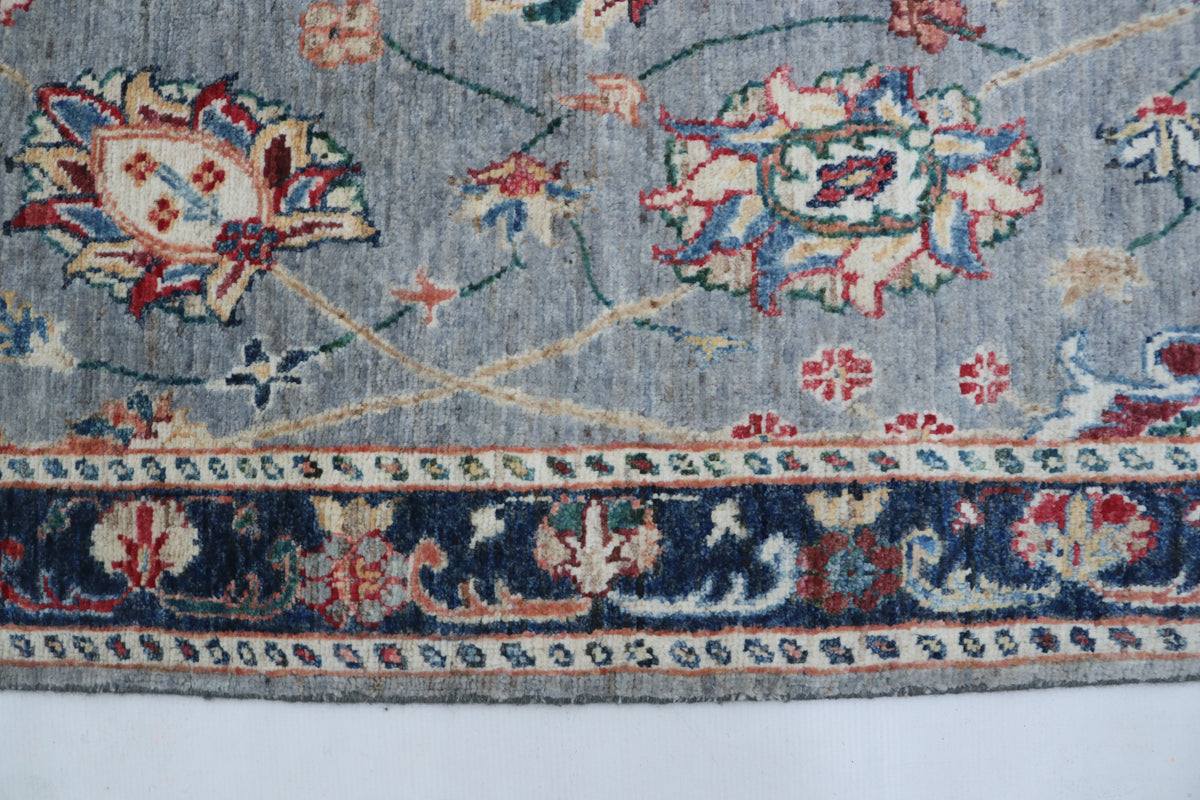 Detail view 4 of gray Chobi 35/40 handwoven wool rug, 3 x 26 ft