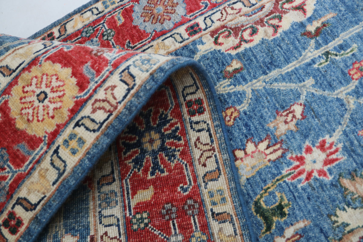 Detail view 9 of blue Chobi 35/40 handwoven wool rug, 3 x 29 ft